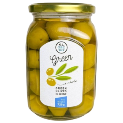 Оливки ЭЛЬ ГРЕКО зеленые греческие столовые 400г