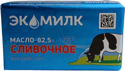 Масло ЭКОМИЛК Сливочное 82,5% 180г
