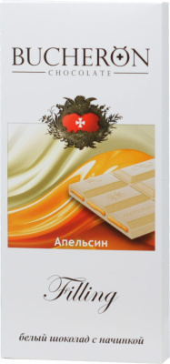 Шоколад СОБРАНИЕ Филлинг белый с начинкой со вкусом апельсина 85г