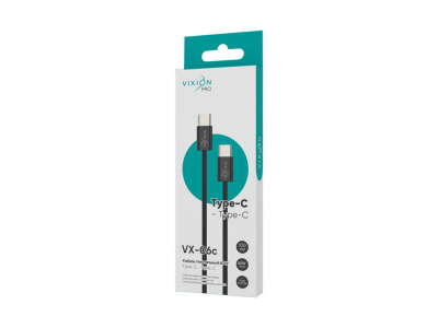 Кабель ВИКСИОН ПРО Тайп-С 60W текстильный 1м