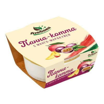 Десерт ЛЮБОНИ панна котта с манго и маракуйей 120г