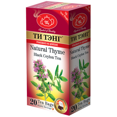 Чай чёрный ТИ ТЭНГ Чабрец 20 пакетиков х 2гр. Шри Ланка