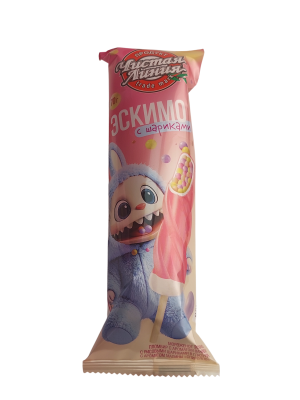 Эскимо СПИРОЛЛО Малина пломбир с рисовыми шариками 70г