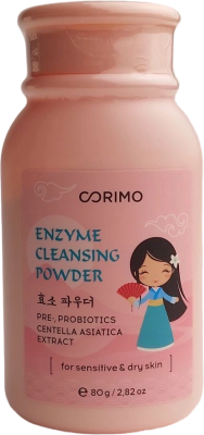 Пудра КОРИМО Центелла для умывания для чувствительной и сухой кожи лица 80г