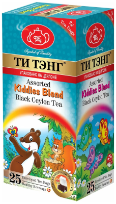 Чай черный ТИ Тэнг Ассорти для детей, 50гр., 25п. х 2гр. Шри Ланка