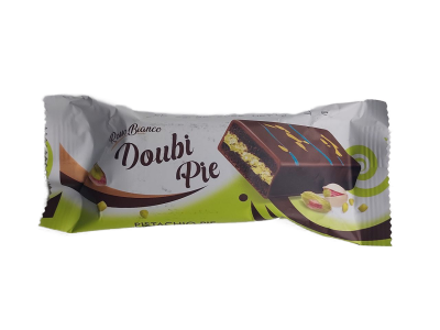 Кекс РОССО БЬЯНКО шоколадный в шоколадной глазури с фисташковой начинкой 40г