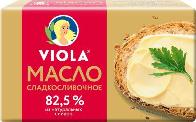 Масло сладкосливочное фас. Виола мдж 82 % 180 гр. Валио