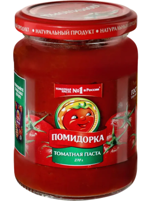 Томатная паста Помидорка 270гр. стекло