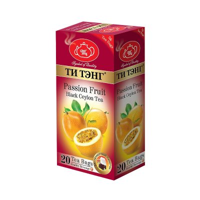 Чай ТИ ТЭНГ Пэшн фрут чёрный 20x2г картонная упаковка