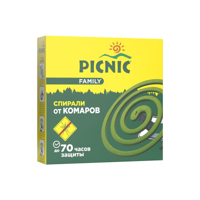 Спирали от комаров ПИКНИК Фэмили 10 шт