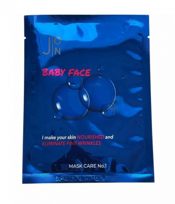 Тканевая маска для лица J|on Baby Face с коллагеном 28мл.