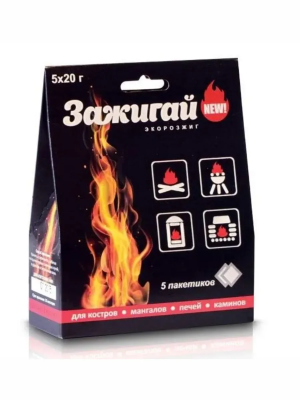 Экорозжиг Зажигай сухое горючее, 5шт. х 20гр