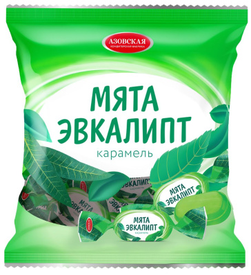 Карамель Мята Эвкалипт 250 г Азовская КФ