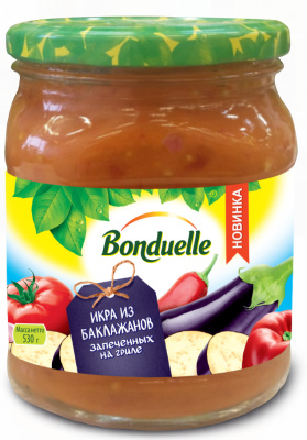 Икра из баклажанов запеченых на гриле, 530гр. ™Bonduelle