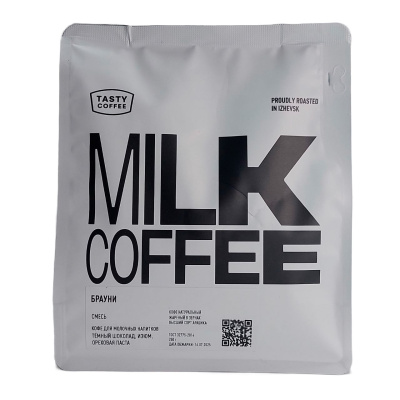 Кофе эспрессо-смесь Брауни в зёрнах 250г Tasty Coffee