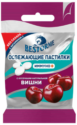 Пастилки БИСТОРМИ Освежающие со вкусом вишни 20г