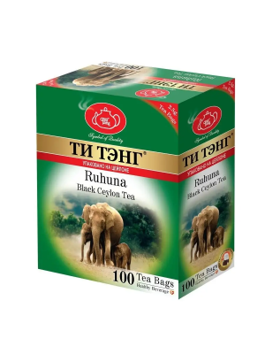 Чай чёрный ТИ ТЭНГ Рухуна 100 пакетиков х 2,5гр. Шри Ланка