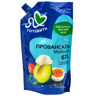Майонез ™Я люблю готовить, Московский Провансаль 67% 390мл