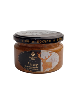 Паштет из оленины с вяленой клюквой и шпинатом Деликатес Дичь 200гр.