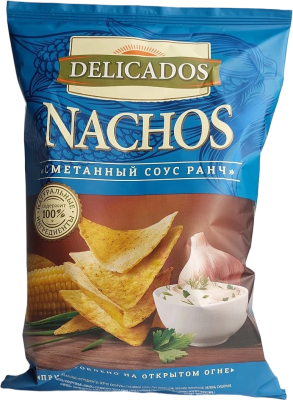 Чипсы кукурузные Начос Сметанный соус ранч 150гр