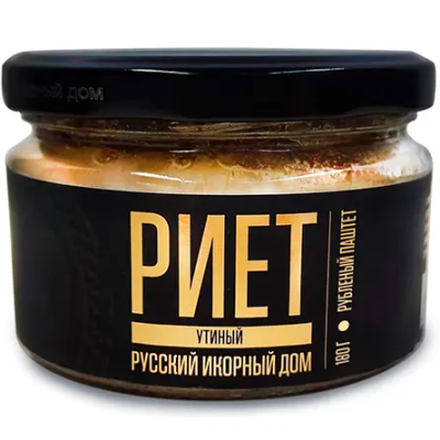 Риет утиный рубленый 180г ст/б Русский икорный дом