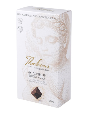 Шоколад молочный без добавления сахара на финиковой пудре 30 г Theobroma Пища Богов