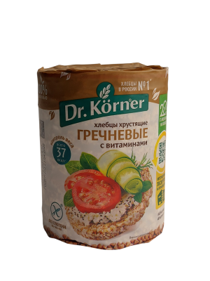 Хлебцы хрустящие Гречневые с витаминами Dr.Korner 100гр.
