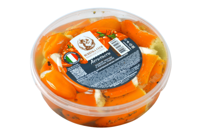 Антипасти рыжий перчик с мягким сыром в масле 0,5кг/с маслом 0,7кг BURЁNKA CLUB