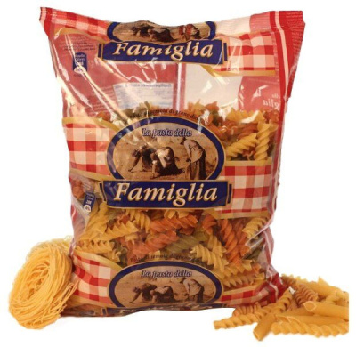 Паста ФАМИЛИЯ Триколор Спиральки 500г