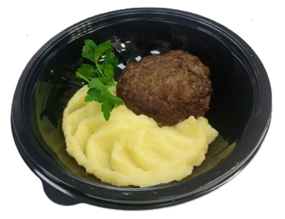 Биточки из мраморной говядины с картоф.пюре 210гр (90/120) "Маркет Первых"