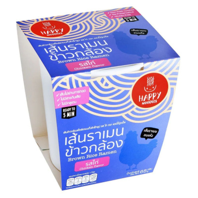 Лапша ХЭППИ НУДЛ Курица по-тайски из коричневого риса 65г