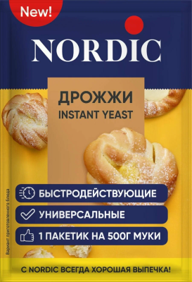 Дрожжи хлебопекарные сухие 6 г Nordic