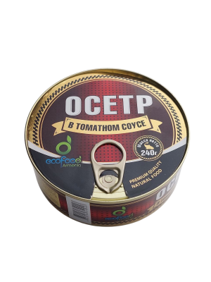 Осетр в томатном соусе ж/б 240 гр. EcoFood