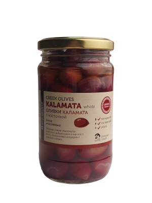 Оливки ЭКО ГРИС Каламата с косточкой 350г