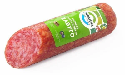 Колбаса сырокопченая Хабуго, вес ТМ Окраина