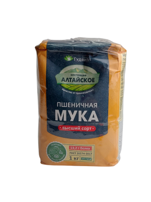 Мука ГУДВИЛЛ пшеничная хлебопекарная в/с 1кг