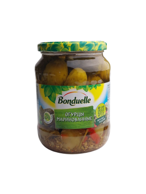 Огурцы маринованные Бондюэль, 6-9см. 720мл.