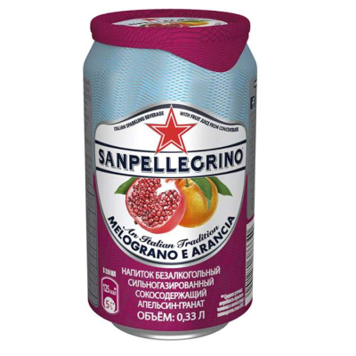 Напиток б/а газ. Гранат/Апельсин "San Pellegrino" 0,33л ж/б