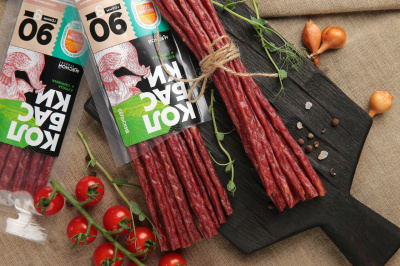 Колбаски Сельские (курица/свинина) сыровяленые из мяса цыплят-бройлеров высшего сорта 90г Аркадия