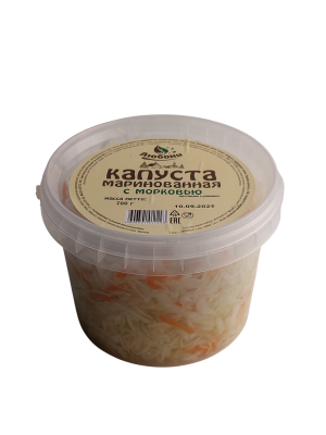 Капуста ЛЮБОНИ маринованная с морковью 700г