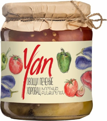 Овощи испечённые хоровац 455г Yan