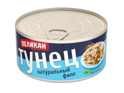 Тунец филе натуральный 185гр. ж/б ТМ Пеликан, Тайланд