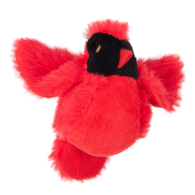 Игрушка МИСТЕР КРАНЧ Птичка плюшевая для кошек с кошачьей мятой красная 8 см