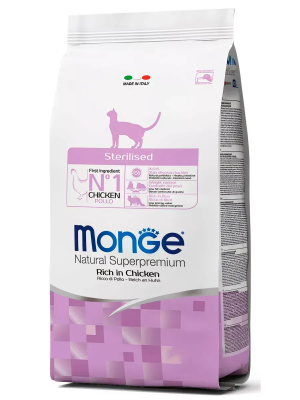 Cухой корм Monge Cat Daily Line Sterilised для стерилизованных кошек из курицы 400г