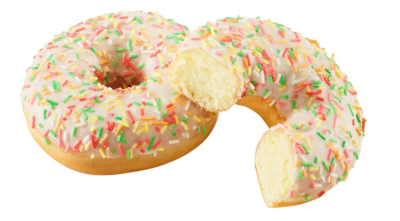 Пончик Vanilla в белой глазури, 53гр. ™Стоксон (цена за 1 штуку)