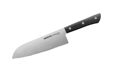 Нож Harakiri Сантоку, 175 мм, черная рукоять (SHR-0095B) "Samura"