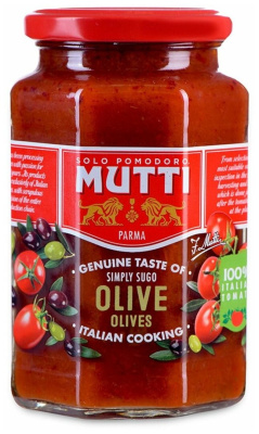 Соус томатный  с оливками Мутти 400г ст/б