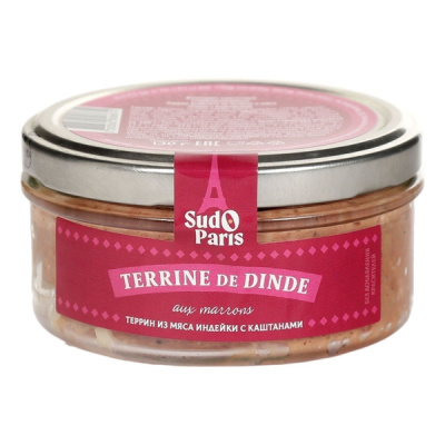 Террин СУД О ПАРИ из мяса индейки с каштанами 130г
