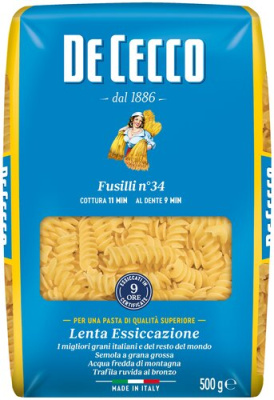 Паста "De Cecco" №034 Фузилли 500 г 