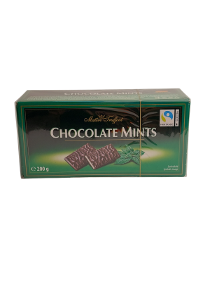 Шоколад темный с мятной начинкой в пластинках Maitre Truffout, 200гр.